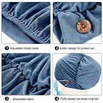 Geyoga 3 Pieces Bouffant Caps with Buttons Unisex Stretchy Headband Turban with Buttons for Women