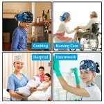 Scrub Caps Women Bouffant Scrub Hats Caps Nurses, Adjustable Working Cap Ponytail Pouch Tie Back Hats