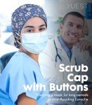 6 Pcs Scrub Caps Women Satin Lined Scrub Caps Women Ponytail Surgical Caps for Women Scrub Hats Women Ponytail Pouch Tie Back, Badge Holder 1 Pcs