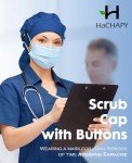 Satin Lined Scrub Cap for Women Long Hair Large Nurse Head Cap Silk Surgical Bonnet with Buttons Black