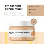Freeman Smoothing Scrub Mask, Facial Mask & Face Scrub For Exfoliating Skin, Improve Skin Tone, Pumpkin Enzymes & AHAs, Travel Size Skincare, Vegan & Cruelty Free, 2 fl. oz./ 60 ml Jar, 2 Count