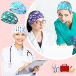 Jexine 20 Pcs Women Nurse Headbands with Button Wide Nurse Headbands for Mask Non Slip Elastic Ear Protection Christmas Gift for Nurses Doctors Sweatband Medical Nursing Hairband Workout Yoga Turban