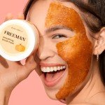 Freeman Smoothing Scrub Mask, Facial Mask & Face Scrub For Exfoliating Skin, Improve Skin Tone, Pumpkin Enzymes & AHAs, Travel Size Skincare, Vegan & Cruelty Free, 2 fl. oz./ 60 ml Jar, 2 Count
