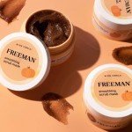 Freeman Smoothing Scrub Mask, Facial Mask & Face Scrub For Exfoliating Skin, Improve Skin Tone, Pumpkin Enzymes & AHAs, Travel Size Skincare, Vegan & Cruelty Free, 2 fl. oz./ 60 ml Jar, 2 Count