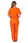 Women's Scrub Set - Medical Scrub Top and Pant, Mandarin Orange, X-Large
