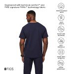 Men's Navy Blue FIGS Leon Scrub Top - 3 Pockets