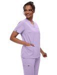 Women's Classic V-Neck Scrub Set with Jogger Pants