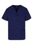 Unisex 3 Pocket Scrub Top in True Navy