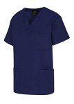 Unisex 3 Pocket Scrub Top in True Navy