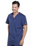 Cherokee Women's V-Neck Medical Scrub Shirt, Navy