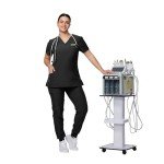 Kitmaz Women's V-Neck Scrub Set with Jogger Pants