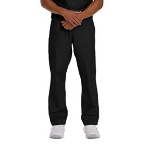 Landau Unisex Relaxed Fit Cargo Scrub Pants – Black