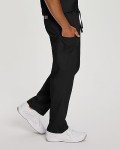 Landau Unisex Relaxed Fit Cargo Scrub Pants – Black