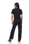Unisex Lightweight V-Neck Scrub Set - Black Small