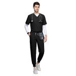 Men's Energize Scrubs Set: V-Neck Top & Jogger Pants