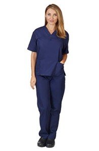 True Navy Women's Medical Scrub Set, XXL