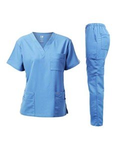 Dagacci Unisex V-Neck Super Stretch Scrub Set