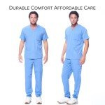 Dagacci Unisex V-Neck Super Stretch Scrub Set