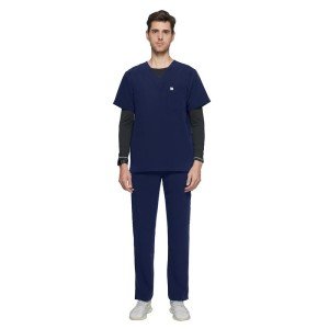 Men's Trey Scrubs Set - V-Neck Top & Pants