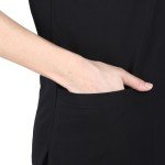 Organix Unisex V-Neck Medical Scrub Top - Black