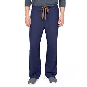 Navy Unisex Reversible Drawstring Scrub Pants