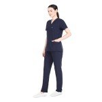 Unisex Navy Scrub Set with Pockets - XX-Large