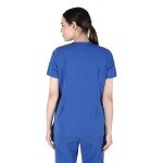 Royal Blue Unisex V-Neck Scrub Top - 7 Pockets