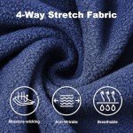 Navy Unisex Fleece Zip Front Scrub Jacket