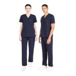 Unisex Navy Medical Scrub Set – 7 & 10 Pockets