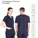 Unisex Navy Medical Scrub Set – 7 & 10 Pockets