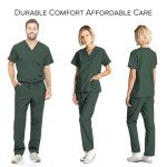 Unisex Hunter Green Medical Scrubs Pants, 2X-Large