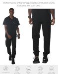 Men's Black Drawstring Scrubs Jogger Pants Set