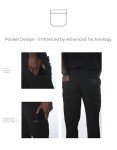Men's Black Drawstring Scrubs Jogger Pants Set