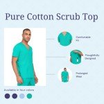 Men's V Neck Mikal Scrub Top - XL (Surgical Green)