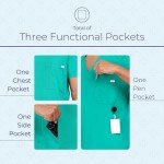 Men's V Neck Mikal Scrub Top - XL (Surgical Green)