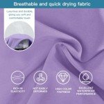 Purple V-Neck Scrub Top and Drawstring Pants Set