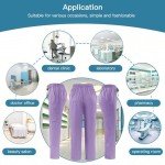 Purple V-Neck Scrub Top and Drawstring Pants Set