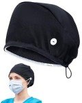 Tribe RN Adjustable Scrub Cap with Mask Buttons