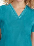 Women's Healing Hands Scrub Top with 3 Pockets