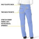 Carhartt Women's Utility Medical Scrubs Pants, Ceil Blue