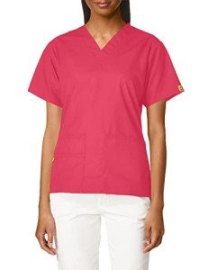 WonderWink Women's Hot Pink V-Neck Medical Scrub Top