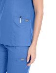 Modern V-neck Women’s Scrub Set with Jogger Pants