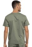 Cherokee Men's Olive V-Neck Scrub Top, XL