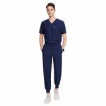 Men's Louis Scrubs Set - V-Neck Top & Jogger Pants