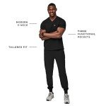 FIGS Leon Black Men’s Scrub Top - Large