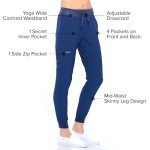 Unisex Navy 4-Way Stretch Jogger Scrub Set
