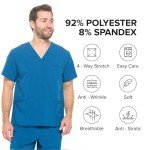 Navy Unisex 4-Way Stretch Scrub Set