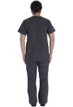 Vital Threads Unisex V-Neck Scrubs Set - Pewter