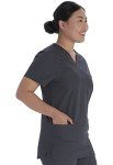 Vital Threads Unisex V-Neck Scrubs Set - Pewter