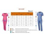 Unisex V-Neck Super Stretch Navy Scrub Set, XL